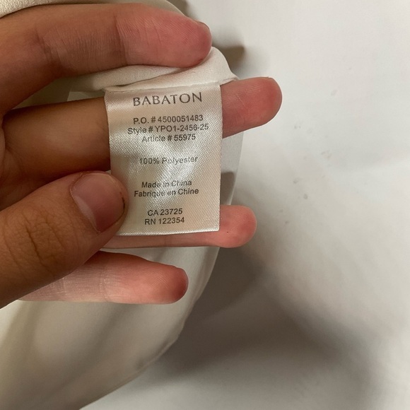 Babaton White Loose Fit V Neck Tank Top Size XXS - Picture 6 of 7